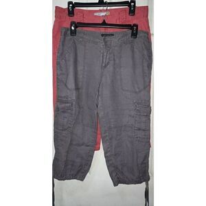 Linen‎ Cropped Pants Lot Of 2 Women’s Size 8 Banana Republic Old Navy